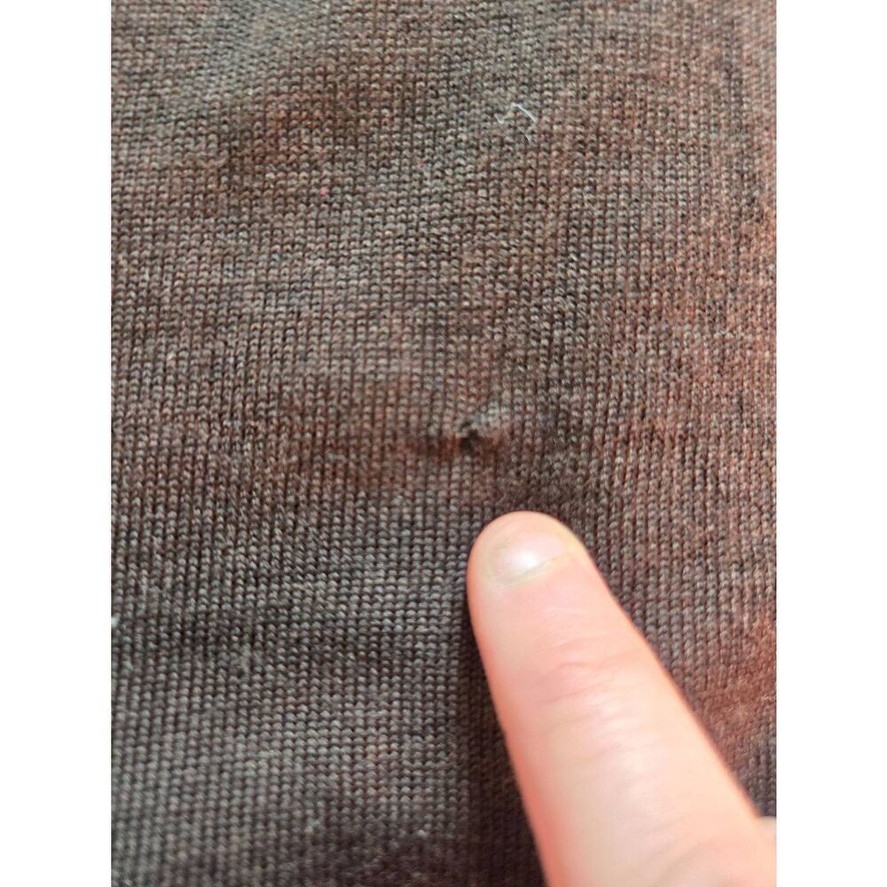 Smartwool brown&blue zip up sweater sz Medium - Picture 5 of 7